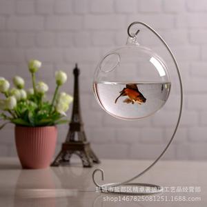 玻璃花瓶鱼缸微景观水培生态瓶 diy装饰玻璃透明小圆球吊件