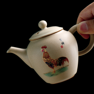 粗陶仿古茶壶单个壶小号功夫茶陶瓷壶家用喝茶泡茶茶具配件泡茶器