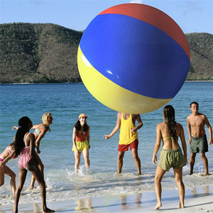 充气沙滩球大号排球足球户外活动运动会游戏道具水上戏水皮球加厚