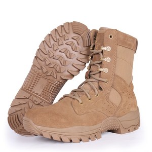 自由兵高帮徒步鞋沙漠靴男款夏季战术靴子透气棕色登山鞋作战训靴
