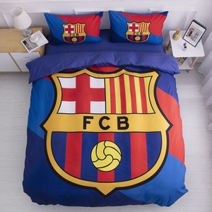 巴塞罗那四件套学生宿舍被套三件套球迷足球队巴萨床单人床上用品