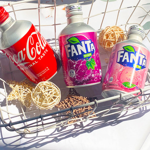 日本可口可乐cocacola芬达fanta葡萄味可乐汽水300ml碳酸饮料整箱