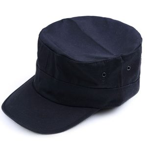 保安帽子男款作训执勤工作帽夏季男士新款可调节黑色速干平顶男帽