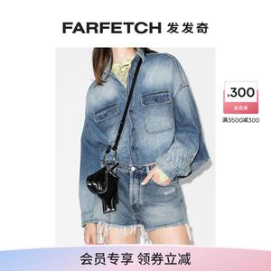 R13女士短款牛仔衬衫FARFETCH发发奇