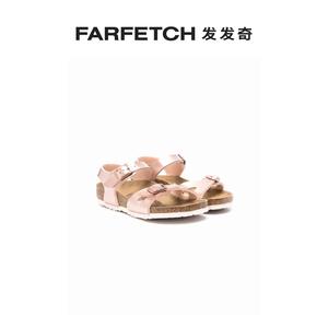 Birkenstock童装金属感效果皮质凉鞋FARFETCH发发奇