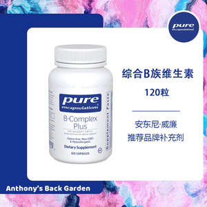 保税仓现货 美国倍宜Pure复合维生素B族胶囊安东尼推荐120粒