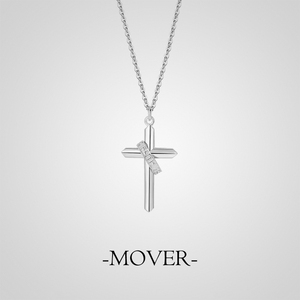 MOVER信仰之光十字架项链纯银男女同款潮酷高级感吊坠520礼物