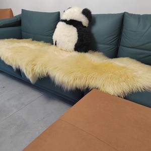 澳洲纯羊毛皮毛一体沙发坐垫座椅坐垫飘窗垫地毯床边毯