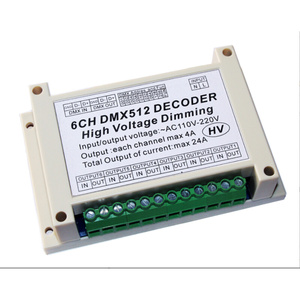 6路 DMX512，220V灯泡6CH可控硅调光数字硅箱 高压白炽灯调光器*