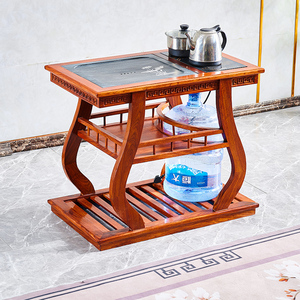 红木家具刺猬紫檀茶桌花梨木泡茶桌中式实木功夫茶几可移动小茶车