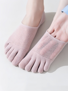 夏季女超薄透气五指袜分指头五趾全棉防臭脚趾袜子