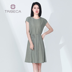TRIBECA翠贝卡夏季商场同款女士收腰显瘦气质连衣裙