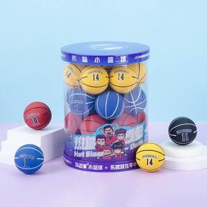 卡通桶装弹力球高弹力橡胶小玩具球儿童学生趣玩小篮球耐玩弹弹球