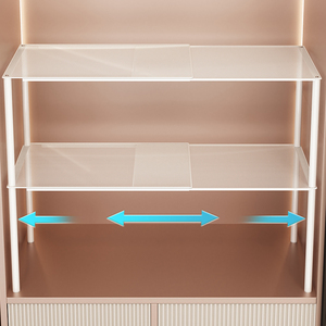 衣柜分层隔板隔断搁板可伸缩置物架柜子衣橱衣服收纳神器层板多层