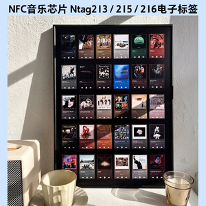 NFC音乐墙Ntag215钱币卡快捷指令Amiibo白卡芯片贴连接WIFI背胶卡