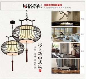 新中式吊灯复古铁艺鸟笼灯客厅走廊过道阳台餐厅酒店茶楼艺术灯具
