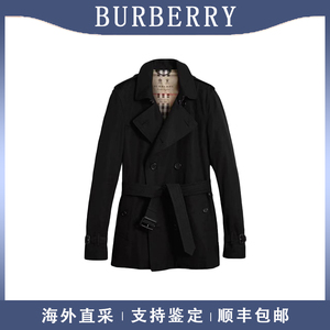 Burberry/博柏利/巴宝莉短款双排扣修身肯辛顿切尔西风衣男外套女