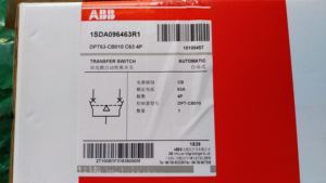 全新原装正品ABB双电源切换开关 DPT63-CB010 C63 4P