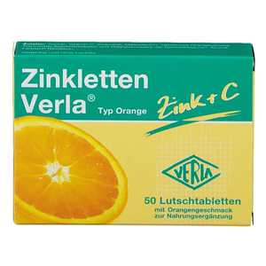 【保税】德国Zinkletten Verla儿童补锌片橘子味 树莓味50st
