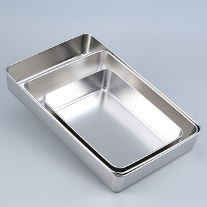 苏泊尔适用不锈钢盆长方形商用盒子家用方盆带盖不锈钢盒厨房盛菜