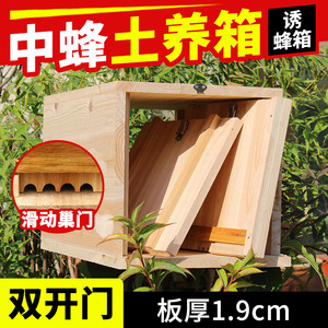 新款双开门中蜂土养箱全套加厚杉木蜂箱养蜂诱蜂专用工具养殖蜜蜂