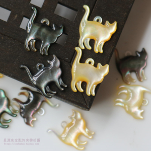 天然贝壳猫吊坠 淘宝拼多多热销天然贝壳猫吊坠货源拿货 阿里巴巴货源