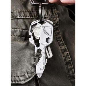 EDC多功能钥匙扣金属组合工具便携钥匙环户外随身挂件创意开瓶器
