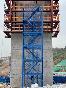 建筑梯笼施工桥墩盖梁平台 墩柱平台 人行通道 安全爬梯安全梯笼