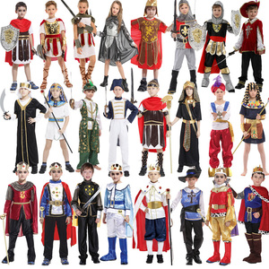 迪士尼万圣节演出服饰儿童男童女童战士王子勇士骑士小男女服装国