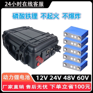 户外大功率大容量12V24V48V磷酸铁锂动力电池船用推进器电池