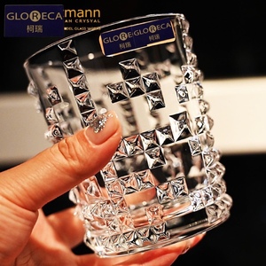 韩式威士忌杯家用玻璃杯个性水杯创意洋酒杯白兰地鸡尾酒杯泡茶杯