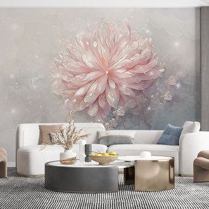 欧式墙纸卧室电视背景墙壁纸客厅沙发壁布现代大花朵法式自粘墙布