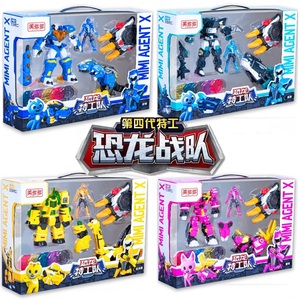 超级恐龙特工队4迷你小人偶变形提拉卡x男孩机器人新年儿童节玩具