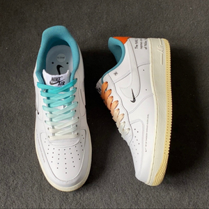 适配Nike AirForce 1白绿橙小ow联名kith绿橙渐变空军一号AF1鞋带