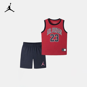 Nike耐克童装儿童运动套装夏季男童背心篮球服透气速干T套头无袖