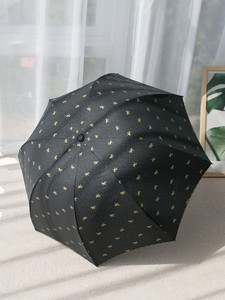 深拱形防晒防紫外线蘑菇公主雨伞黑胶遮阳折叠晴雨两用女太阳伞