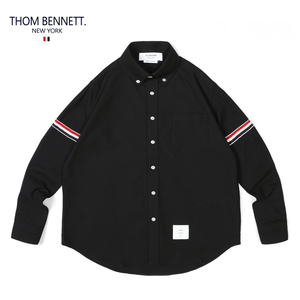 THOM官方旗舰店汤姆布朗TB衬衫四条杠色织双织带长袖衬衣情侣外套