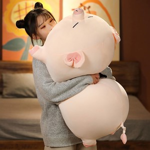 新疆包邮网红猪猪公仔巨型玩偶超大号超软羽绒棉床上抱枕闺蜜女友