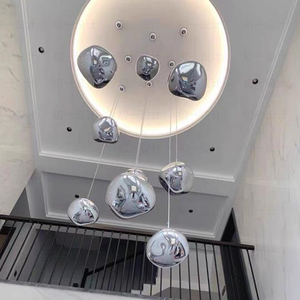 设计师 Tom Dixon熔岩客厅吊灯loft别墅挑空复式楼梯间吧台餐厅灯