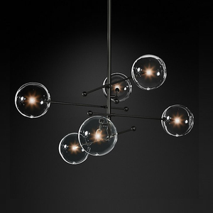 北欧玻璃球创意魔豆餐厅吊灯后现代简约餐厅客厅卧室展厅艺术灯饰