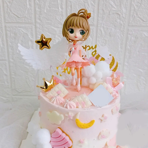 百变小樱蛋糕装饰摆件儿童女孩生日插件美少女公主烘焙甜品台配件