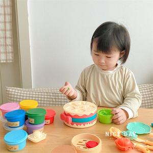 韩国儿童过家家厨房玩具仿真蛋糕机宝宝彩泥套装汉堡生日礼物