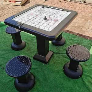 棋牌桌健身器材户外室外公园滚珠围棋磁力国际轨道象棋桌五子棋厂
