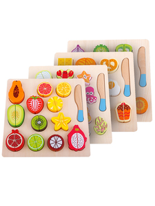 大号儿童切水果玩具蔬菜切切乐木质磁性切菜厨房套装男孩女孩宝宝