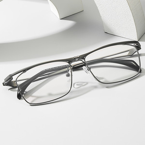 新款纯钛可上翻式眼镜框男商务全框翻盖眼镜架可配近视老花眼镜女