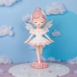 女孩子摆件天使小陶瓷娃娃玩偶公仔家居卧室儿童房间学习桌装饰品