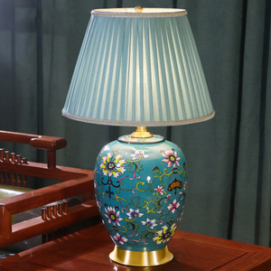 CATHYLADI新中式全铜陶瓷台灯新古典温馨奢华客厅卧室氛围床头灯