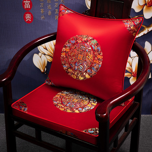 新中式餐椅坐垫防滑红木椅子靠垫加厚海绵座垫屁垫定制餐厅茶椅垫