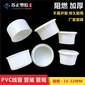 PVC16 20 25mm塑料管帽电工线管杯梳堵头内外堵帽封盖密封防尘塞