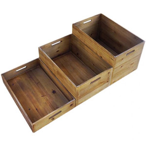 木箱复古木框箱木条箱收纳陈列超市展示木筐装饰大号长方形木箱子
